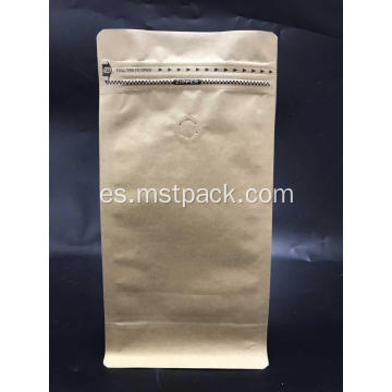 Bolsa de caja inferior cuadrada de papel kraft